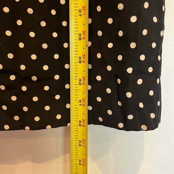 Vintage Nipon Boutique Silk Dress. Black with polka dots, size 8 - Picture 8 of 9
